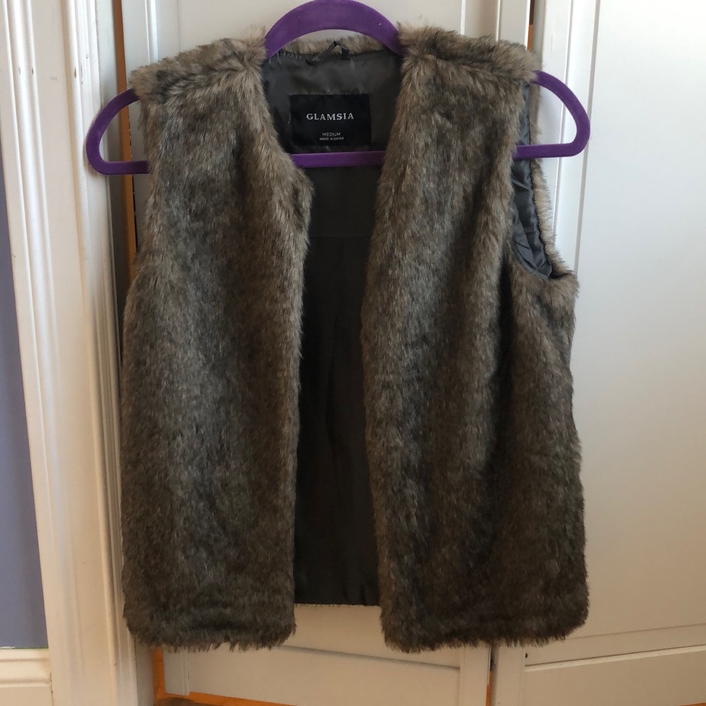 Faux fur vest